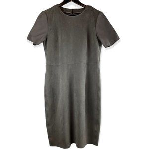 ELIE TAHARI Dress Faux Suede Grey size 14